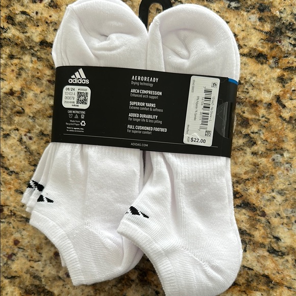 Adidas Men's White Socks - Picture 2 of 3